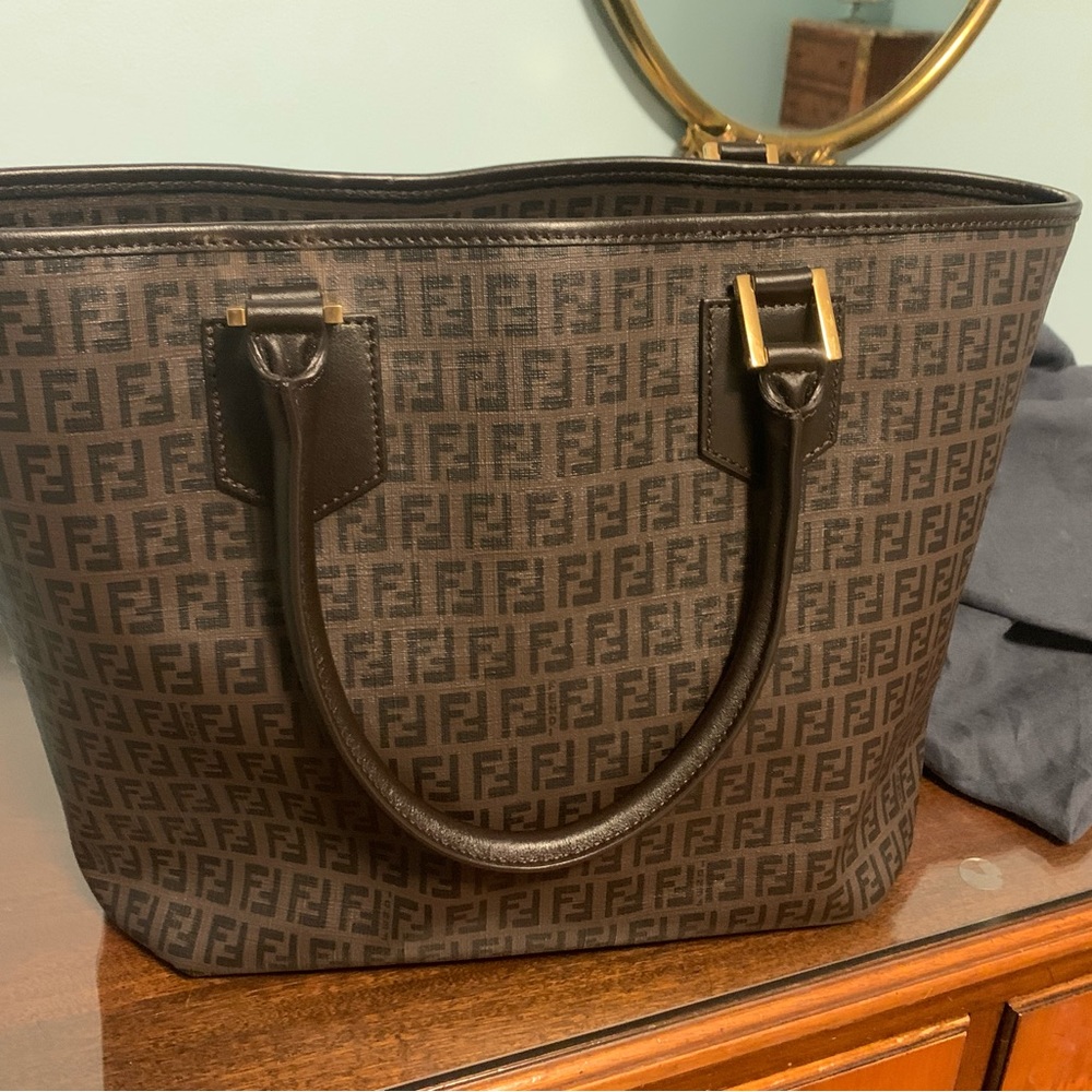 COPY - Fendi Zucchino Spalmati Tote with dust bag and tags